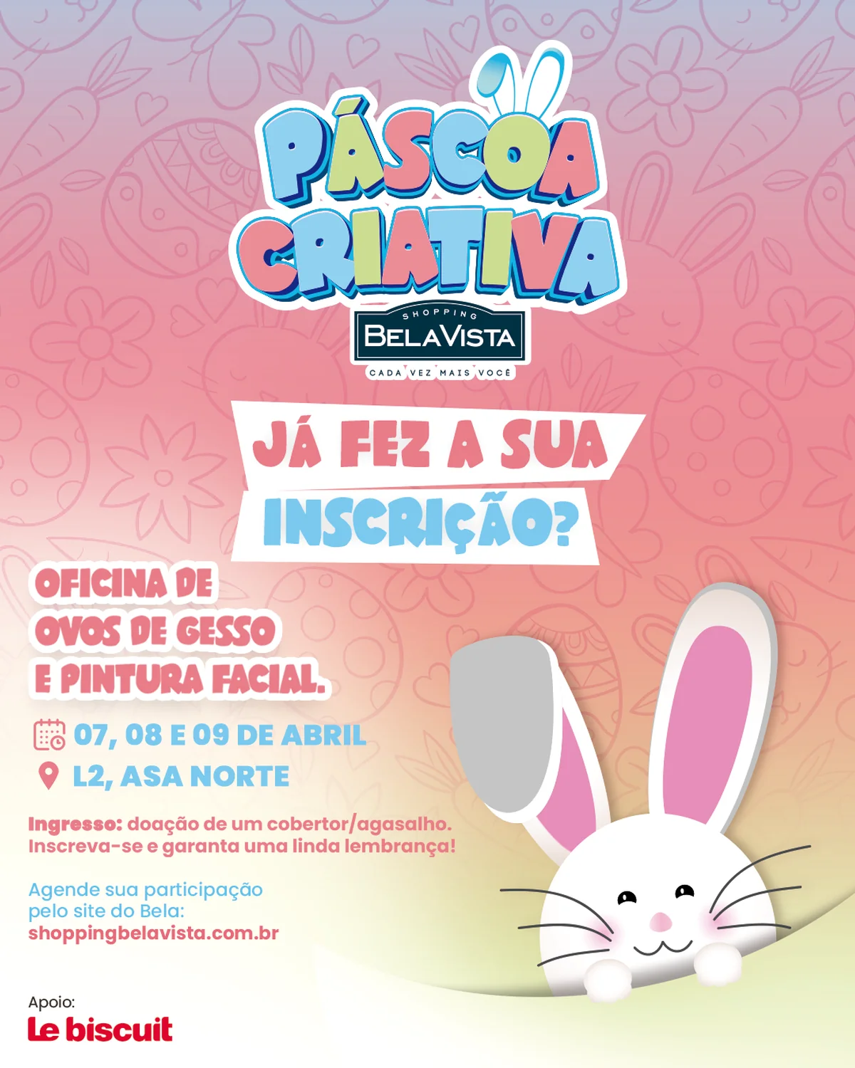 Shopping Bela Vista promove Oficina de Páscoa a partir desta sexta (31/03)