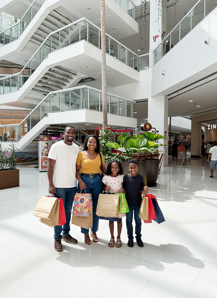 Fam&iacute;lia aproveitando o Shopping Bela Vista