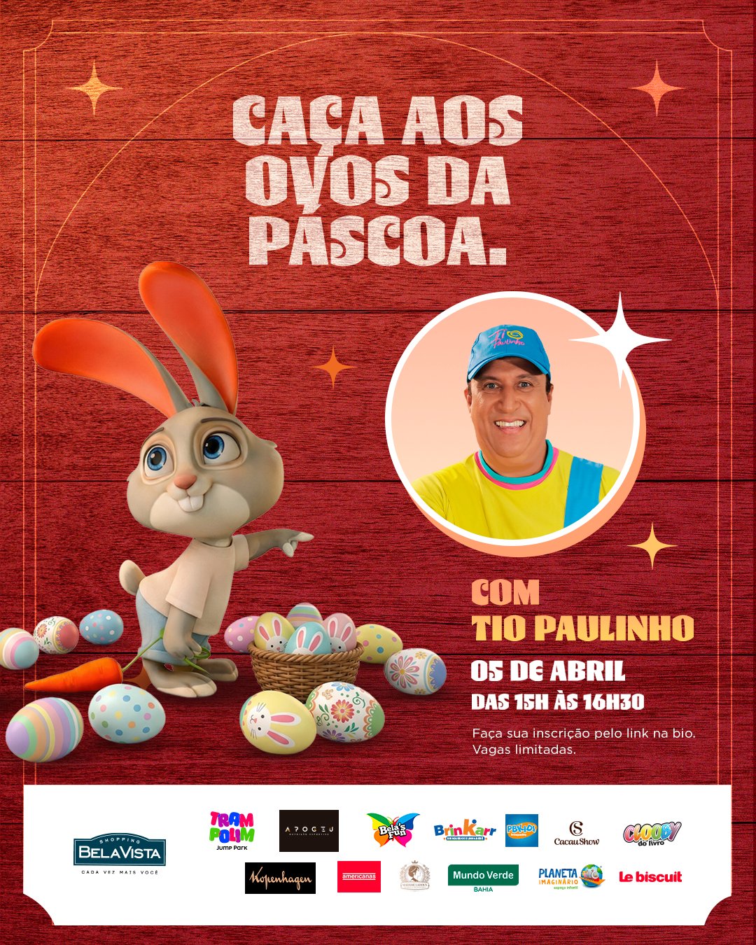 Caça aos ovos da Páscoa com Tio Paulinho